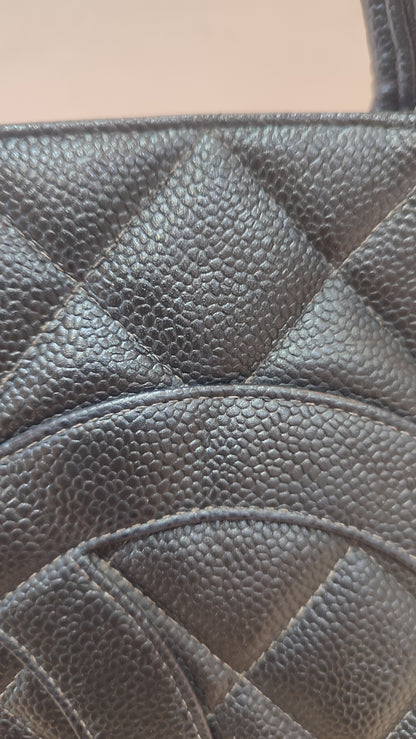 Chanel Medallion Black Caviar Series 7