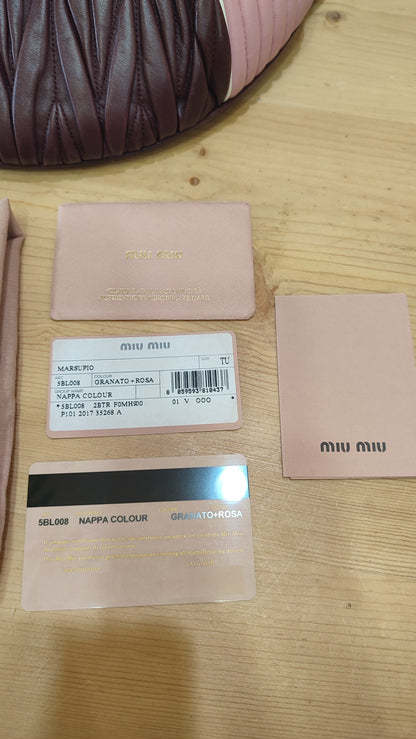 Miu Miu Matelasse Biker Waist Bag Tricolor