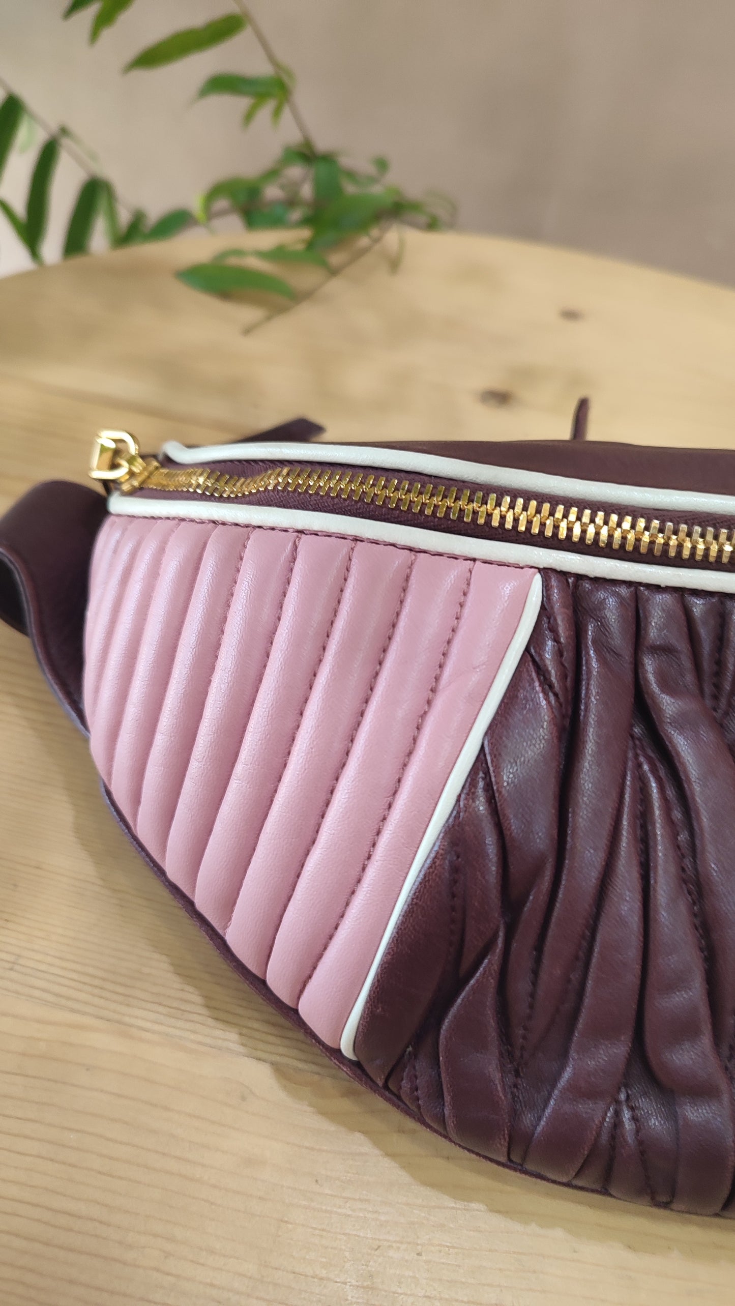 Miu Miu Matelasse Biker Waist Bag Tricolor