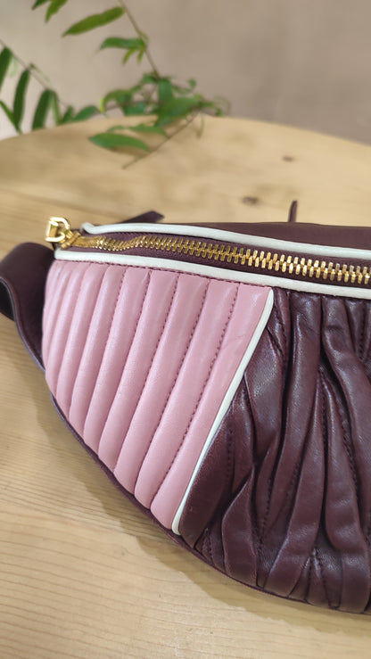 Miu Miu Matelasse Biker Waist Bag Tricolor