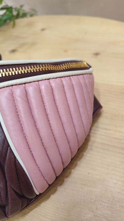 Miu Miu Matelasse Biker Waist Bag Tricolor