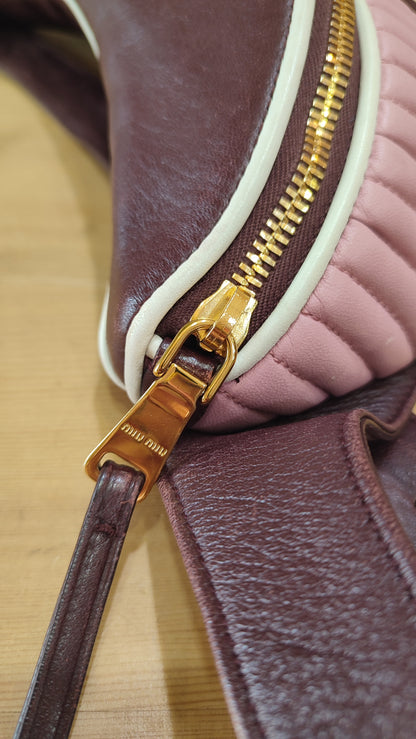 Miu Miu Matelasse Biker Waist Bag Tricolor