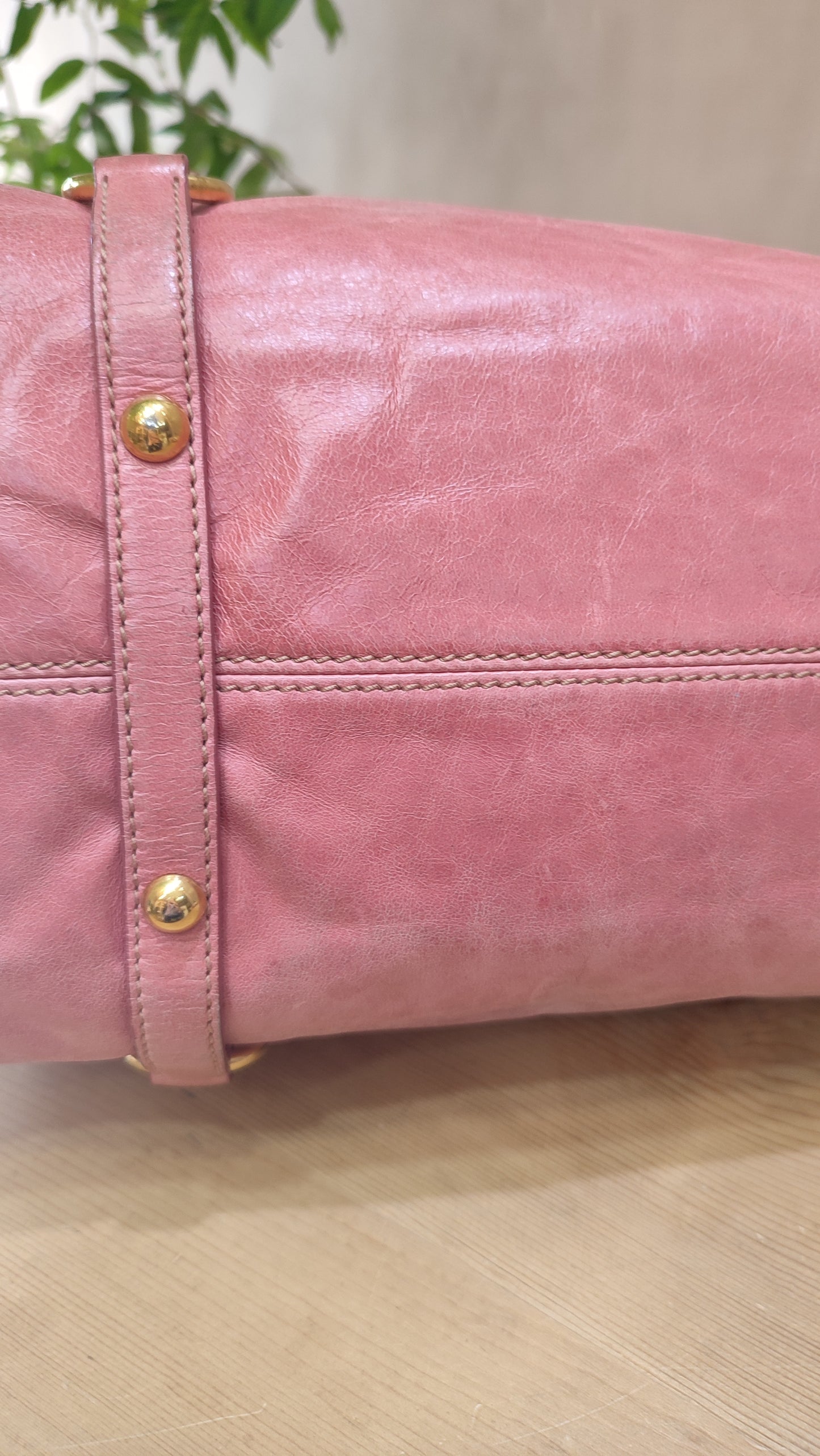 Miu Miu Pink Leather Bow Bag