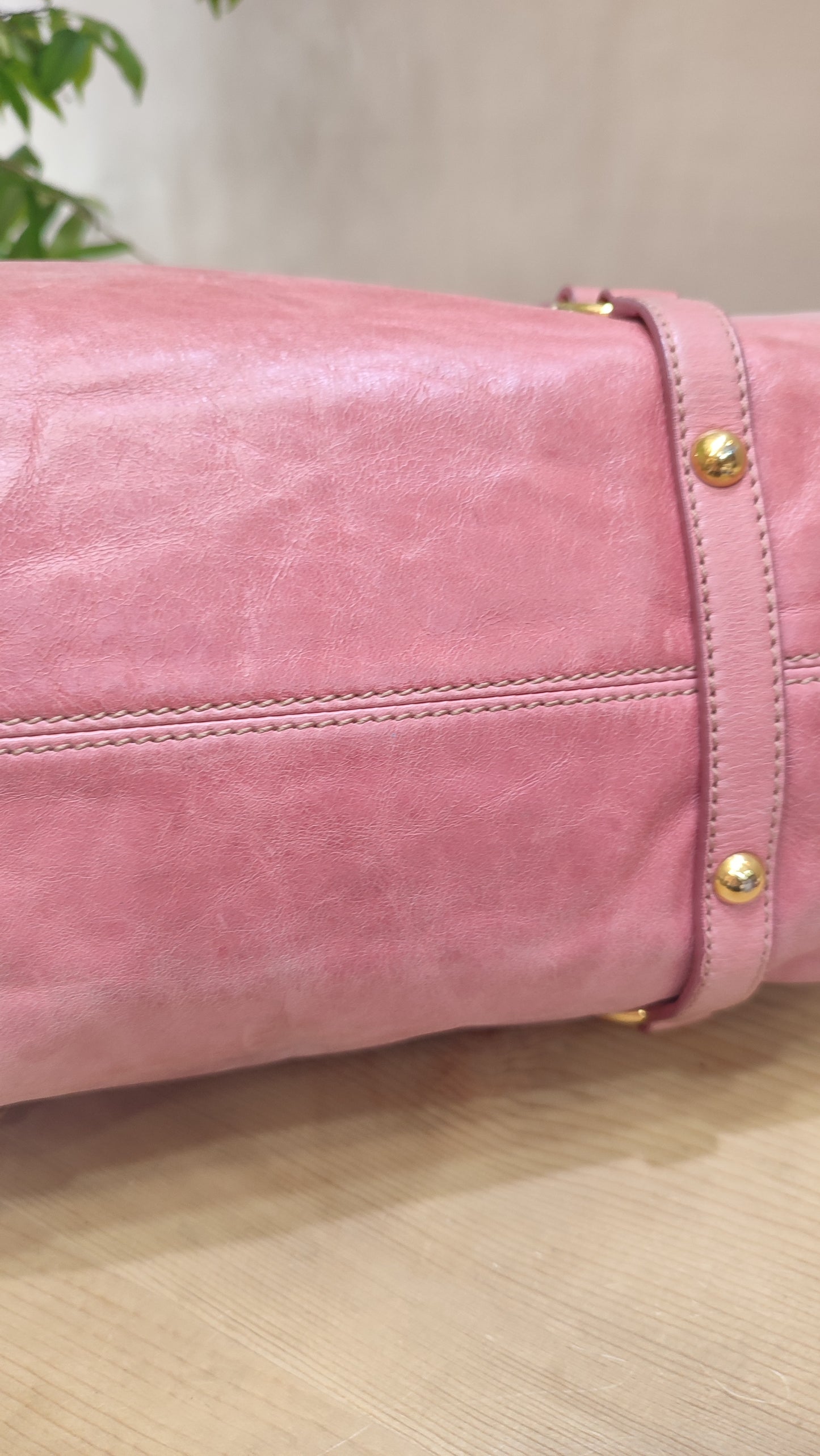 Miu Miu Pink Leather Bow Bag