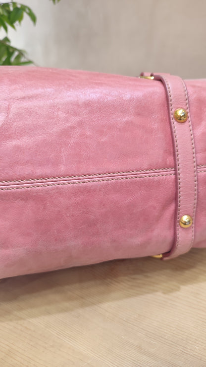 Miu Miu Pink Leather Bow Bag
