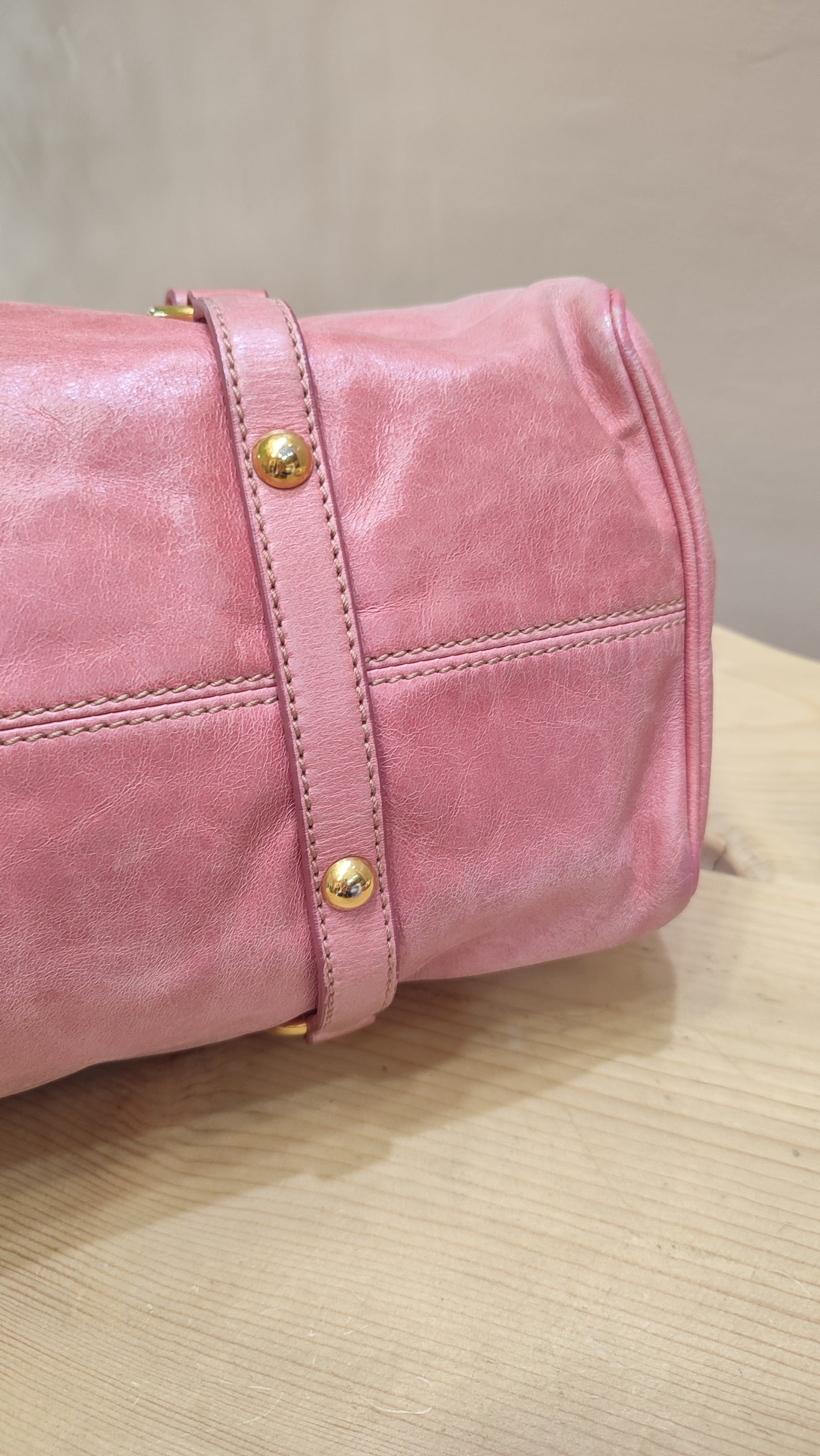 Miu Miu Pink Leather Bow Bag