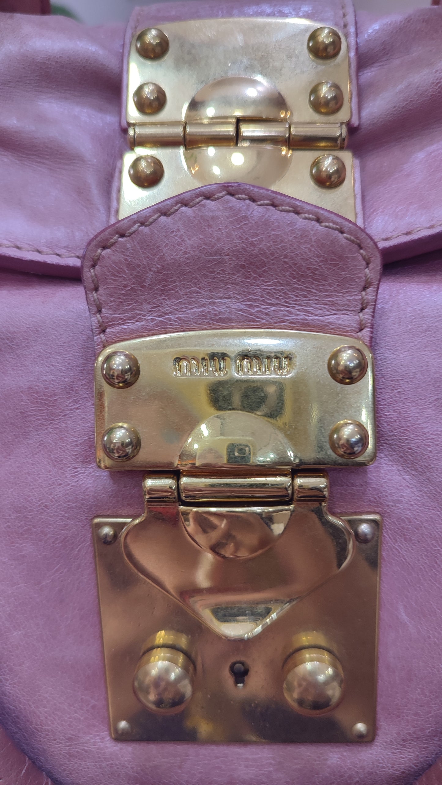 Miu Miu Pink Leather Bow Bag