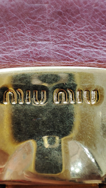 Miu Miu Pink Leather Bow Bag