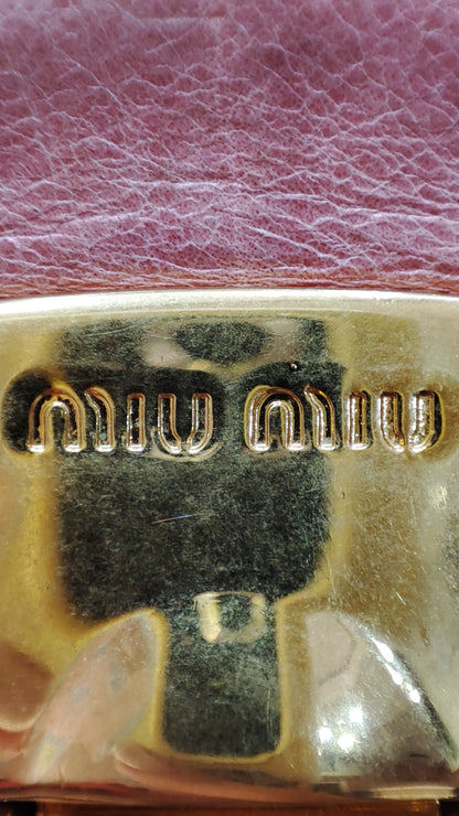 Miu Miu Pink Leather Bow Bag