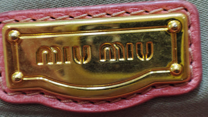 Miu Miu Pink Leather Bow Bag