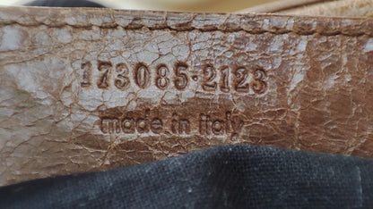 Balenciaga Motocross Brief Giant Chocolate Brown Bag