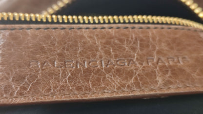 Balenciaga Motocross Brief Giant Chocolate Brown Bag