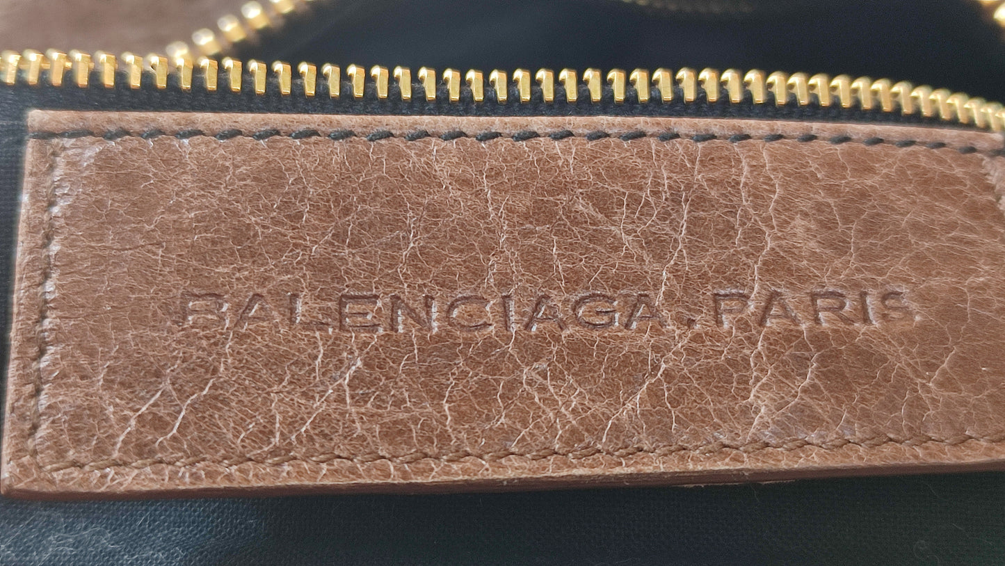 Balenciaga Motocross Brief Giant Chocolate Brown Bag