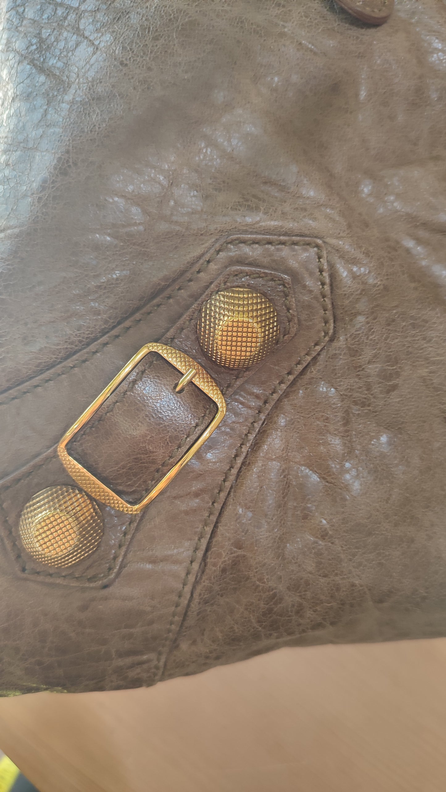 Balenciaga Motocross Brief Giant Chocolate Brown Bag