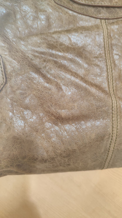 Balenciaga Motocross Brief Giant Chocolate Brown Bag