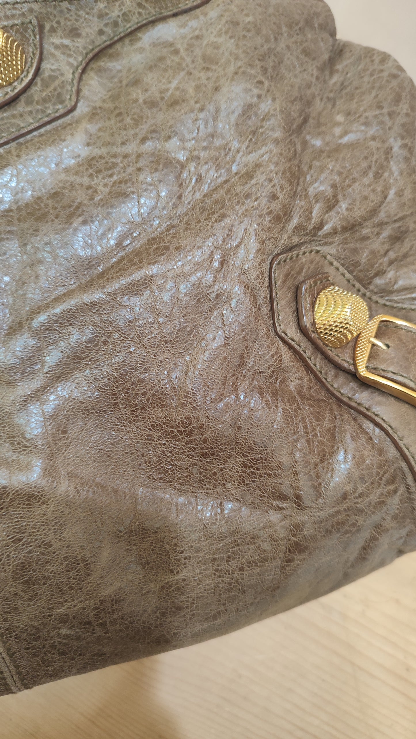 Balenciaga Motocross Brief Giant Chocolate Brown Bag