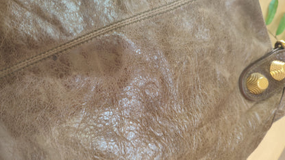 Balenciaga Motocross Brief Giant Chocolate Brown Bag