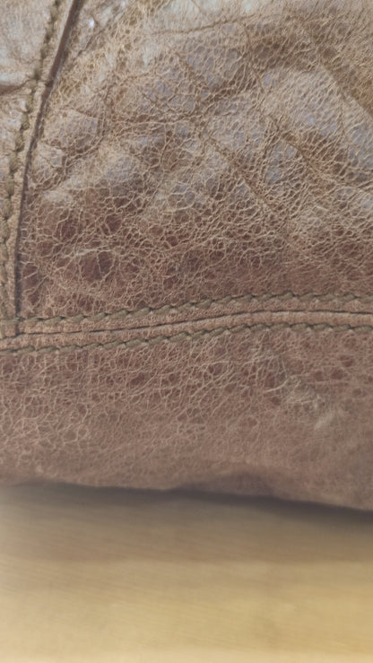 Balenciaga Motocross Brief Giant Chocolate Brown Bag