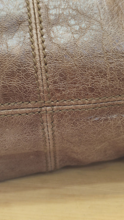 Balenciaga Motocross Brief Giant Chocolate Brown Bag