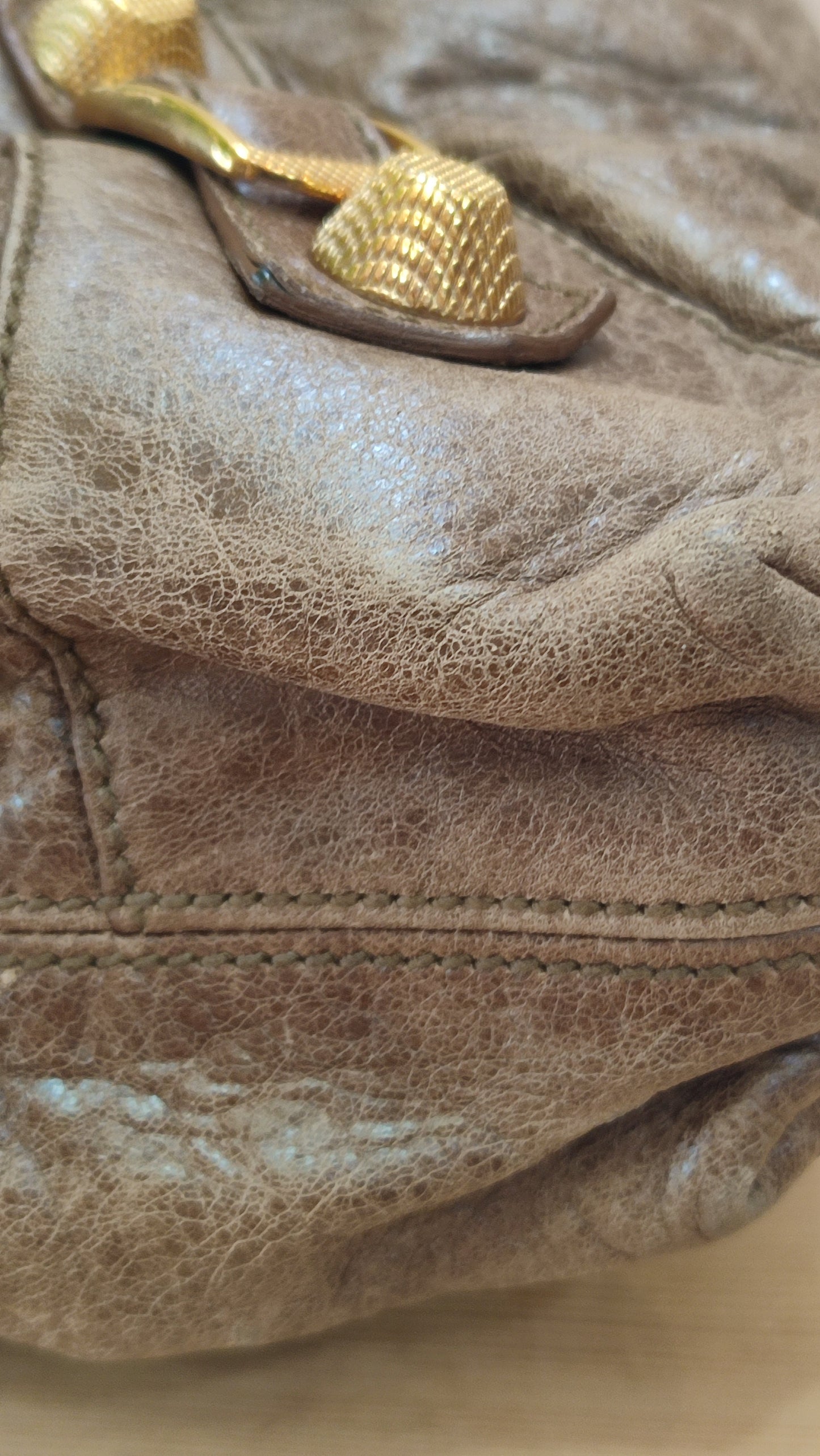 Balenciaga Motocross Brief Giant Chocolate Brown Bag