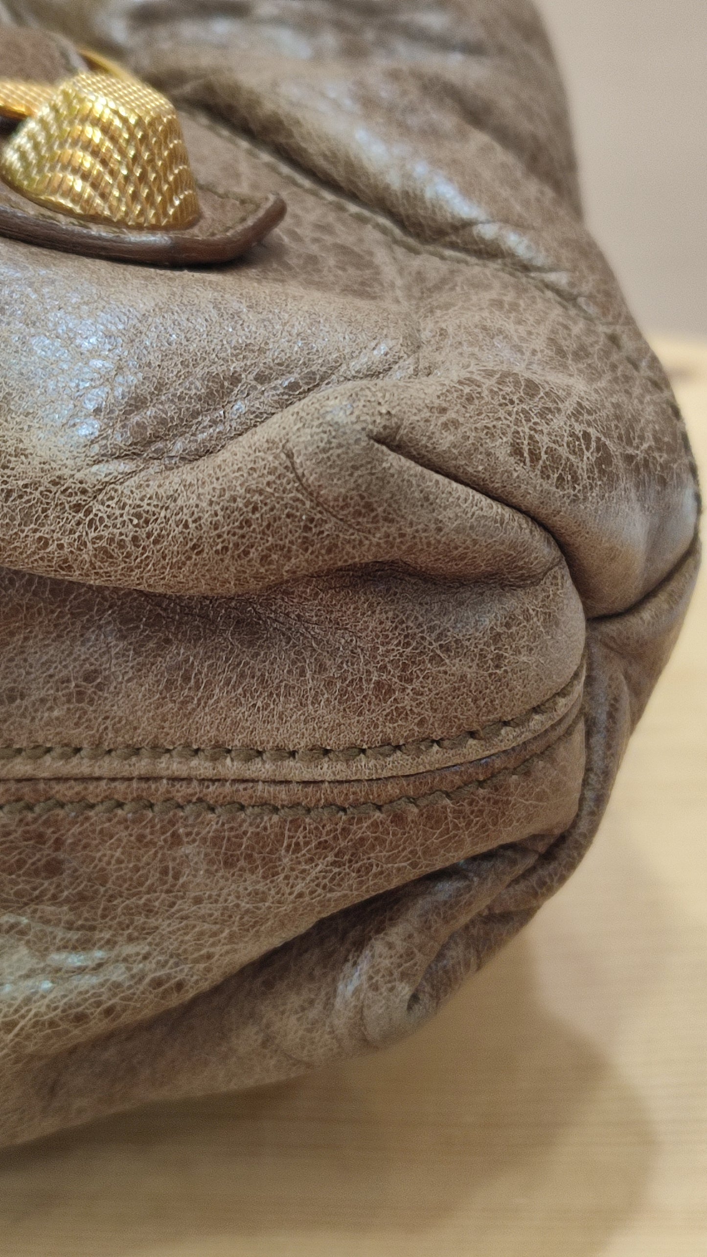 Balenciaga Motocross Brief Giant Chocolate Brown Bag