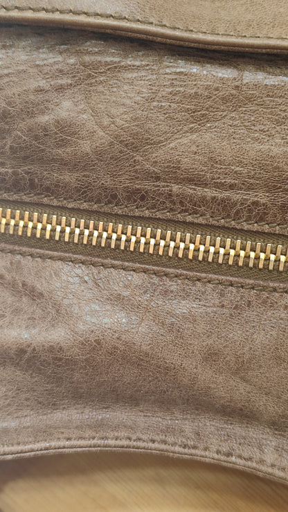 Balenciaga Motocross Brief Giant Chocolate Brown Bag