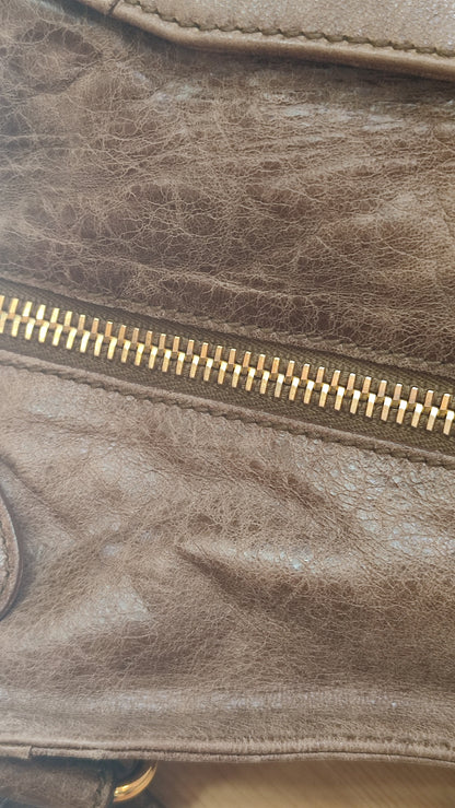 Balenciaga Motocross Brief Giant Chocolate Brown Bag