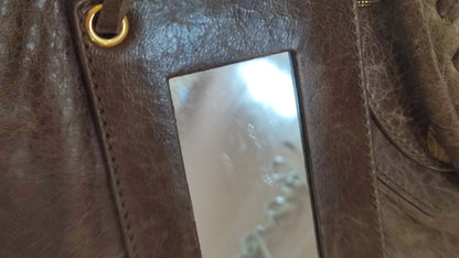 Balenciaga Motocross Brief Giant Chocolate Brown Bag