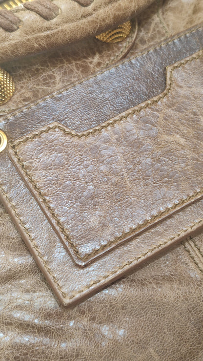 Balenciaga Motocross Brief Giant Chocolate Brown Bag