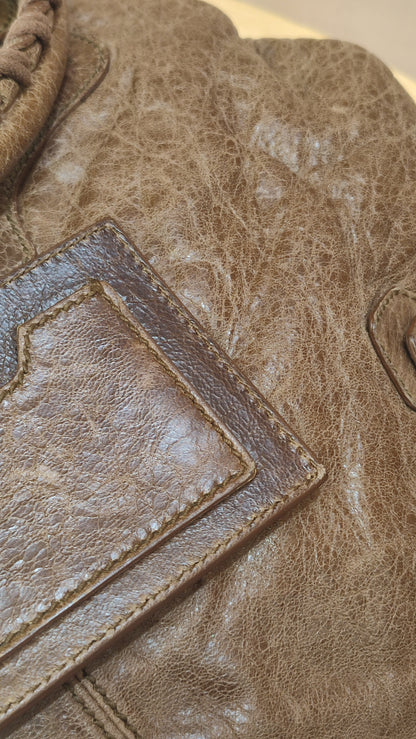 Balenciaga Motocross Brief Giant Chocolate Brown Bag