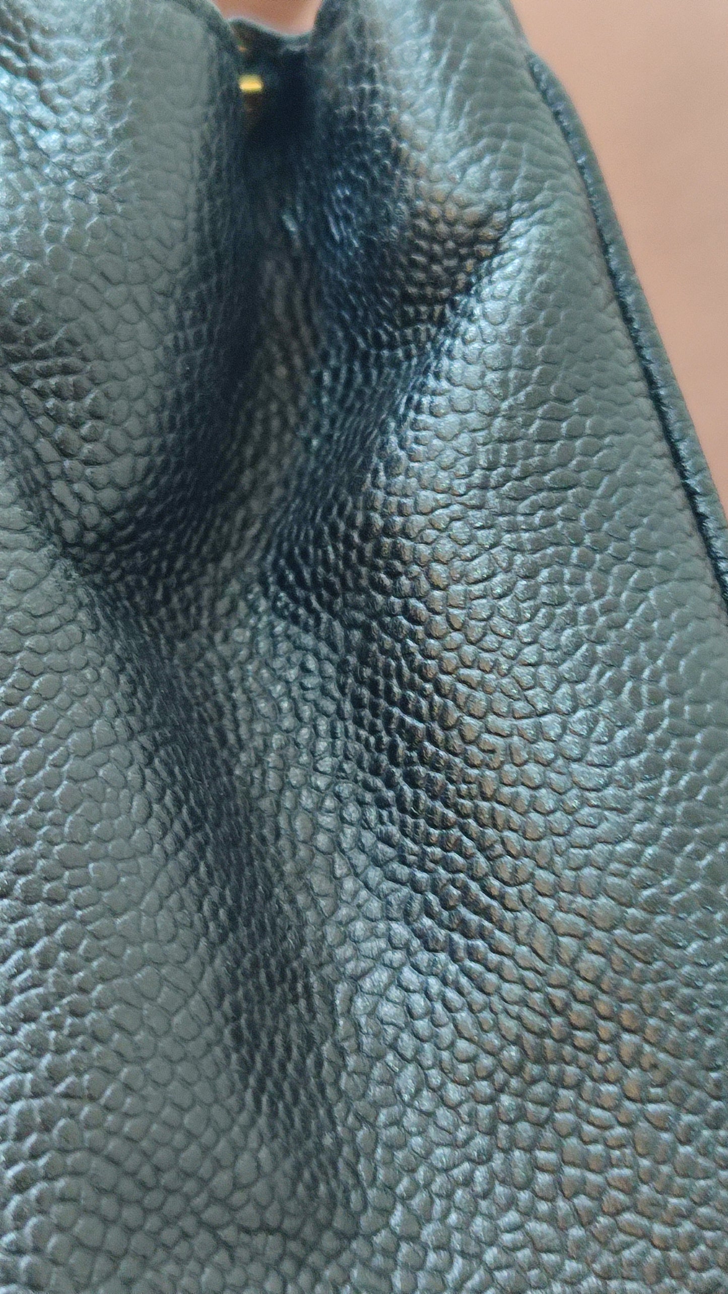 Chanel Triple Coco CC Chain Caviar Shoulder Bag Black Caviar Series 4
