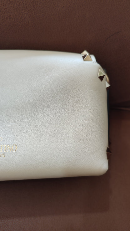 Valentino Garavani Rockstud Mini Ivory Crossbody Bag