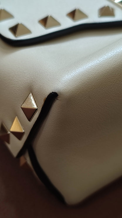 Valentino Garavani Rockstud Mini Ivory Crossbody Bag