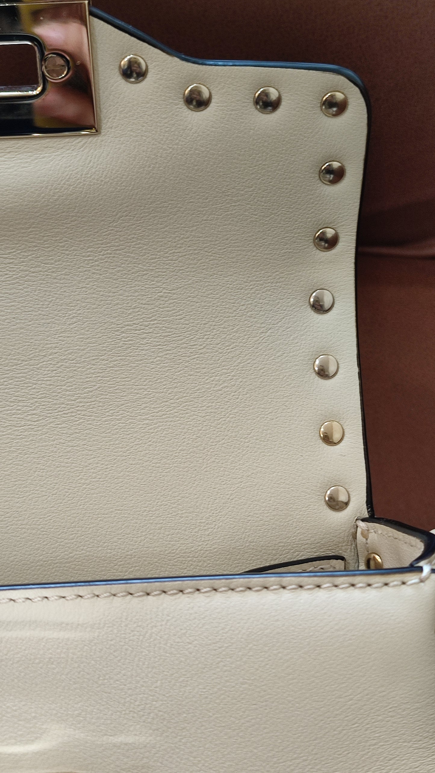 Valentino Garavani Rockstud Mini Ivory Crossbody Bag