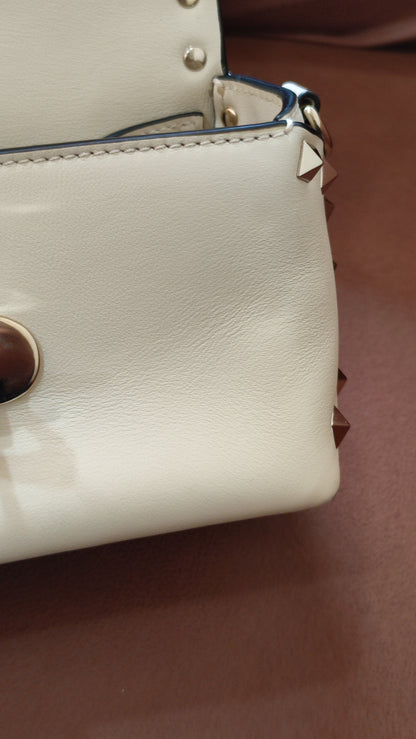 Valentino Garavani Rockstud Mini Ivory Crossbody Bag