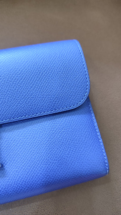 Hermes Constance Long Wallet Epsom Bleu Royal Stamp R 2014
