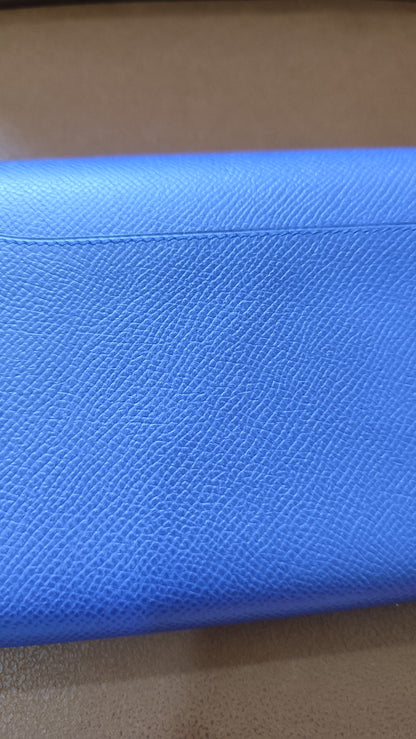 Hermes Constance Long Wallet Epsom Bleu Royal Stamp R 2014