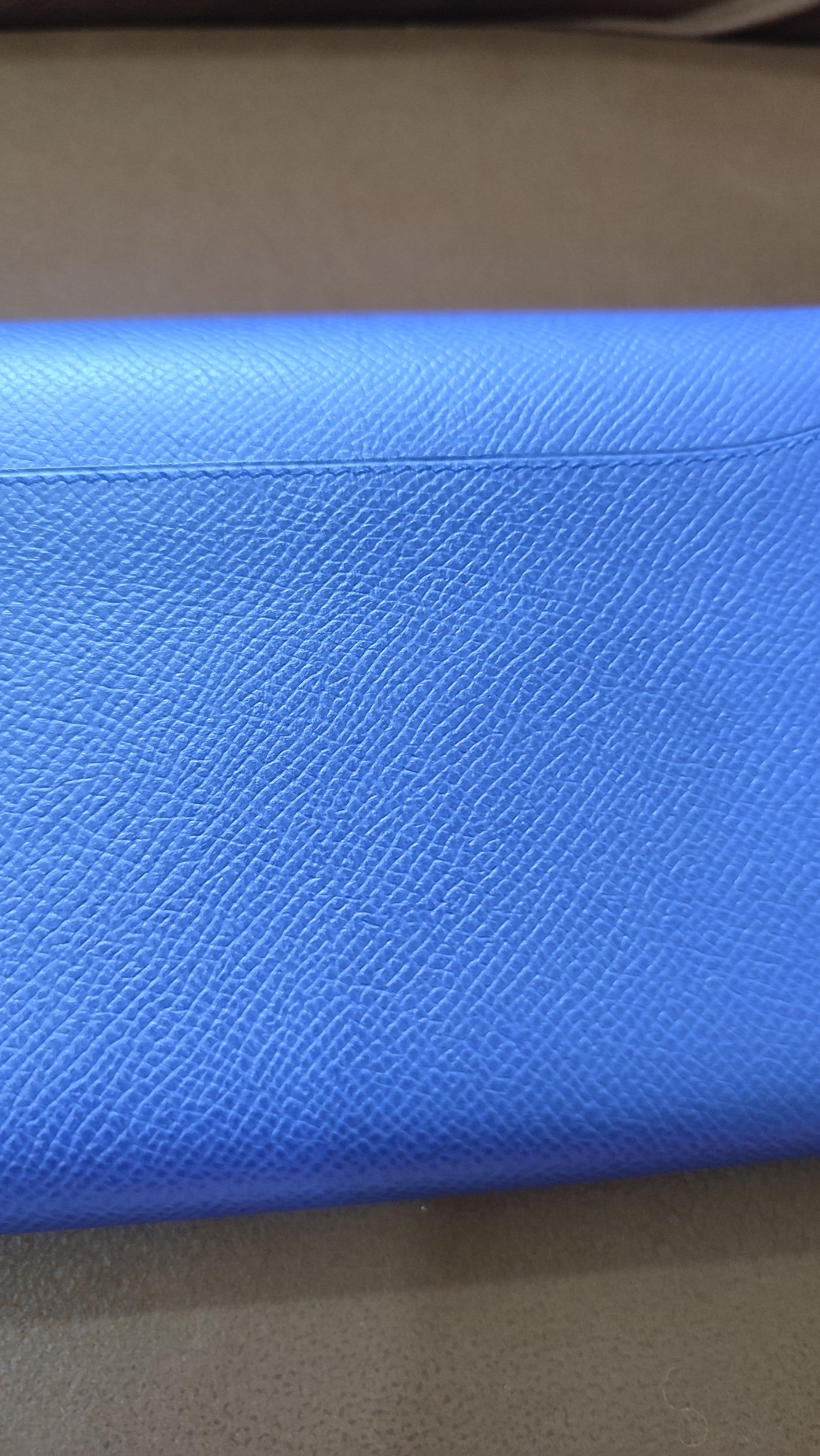 Hermes Constance Long Wallet Epsom Bleu Royal Stamp R 2014