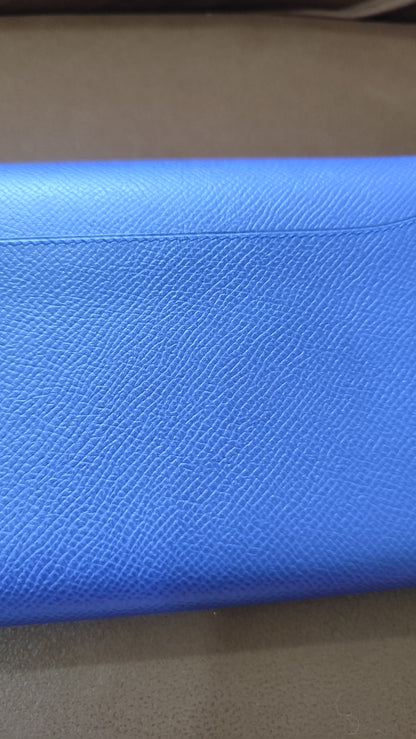 Hermes Constance Long Wallet Epsom Bleu Royal Stamp R 2014