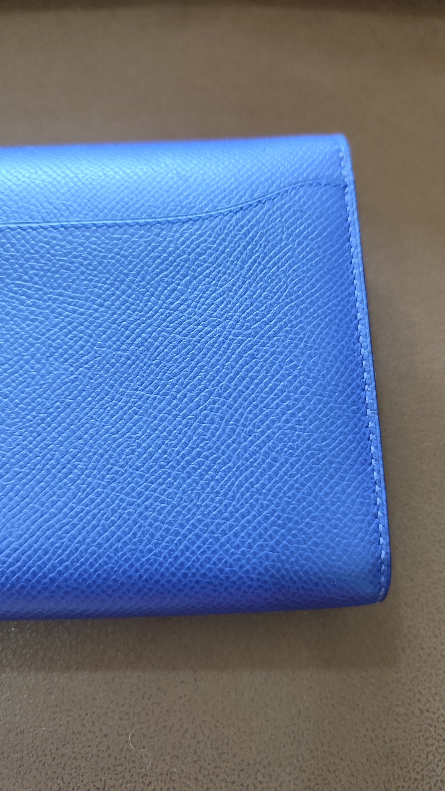 Hermes Constance Long Wallet Epsom Bleu Royal Stamp R 2014