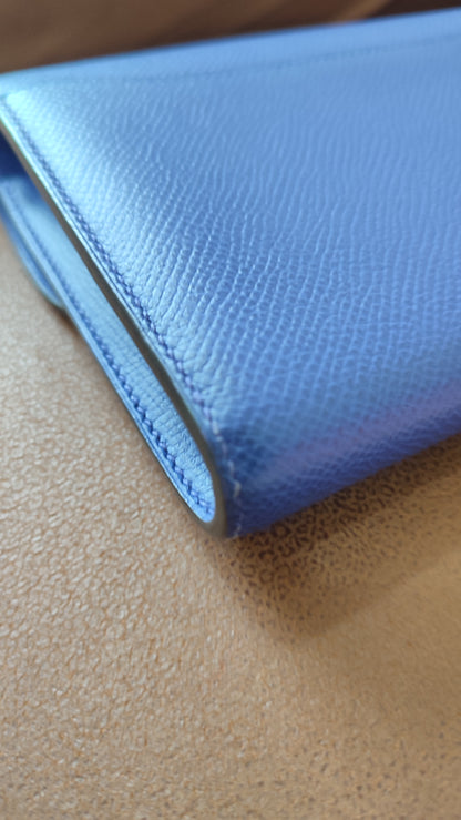 Hermes Constance Long Wallet Epsom Bleu Royal Stamp R 2014