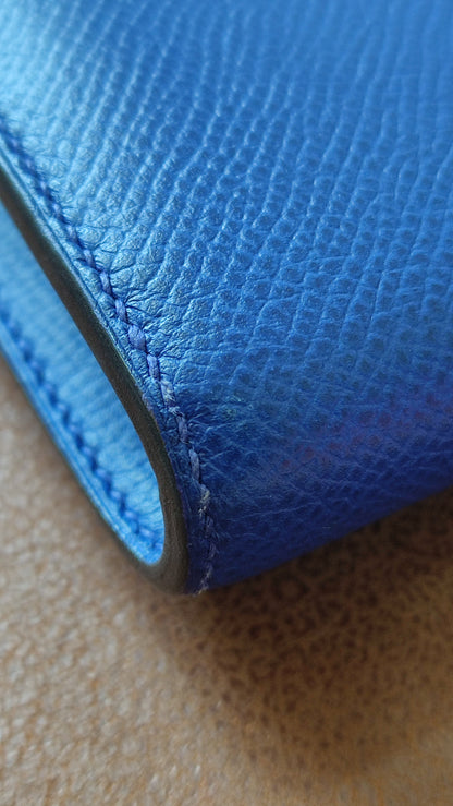 Hermes Constance Long Wallet Epsom Bleu Royal Stamp R 2014