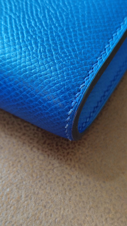 Hermes Constance Long Wallet Epsom Bleu Royal Stamp R 2014