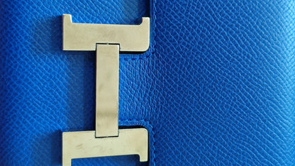 Hermes Constance Long Wallet Epsom Bleu Royal Stamp R 2014