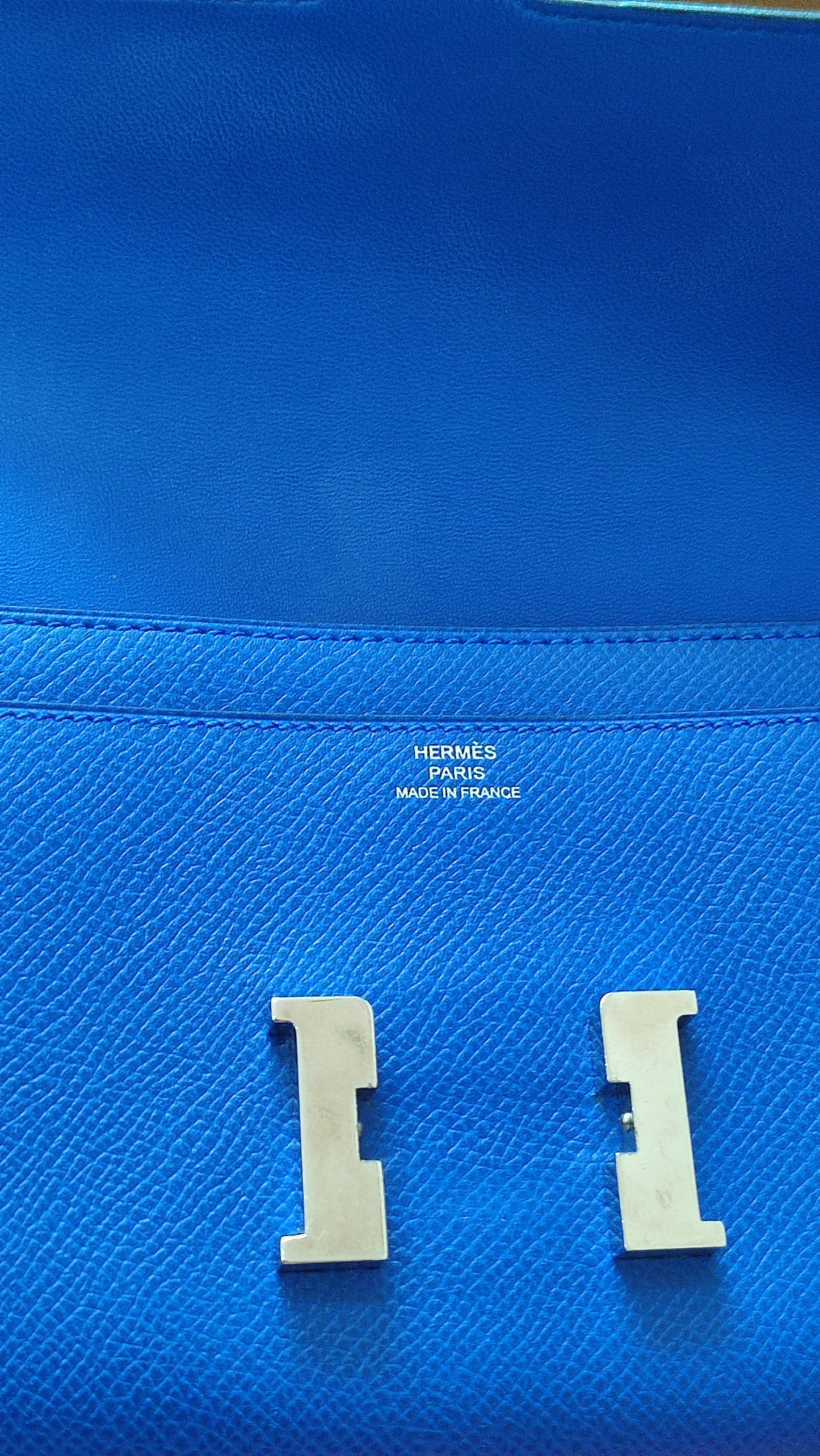 Hermes Constance Long Wallet Epsom Bleu Royal Stamp R 2014