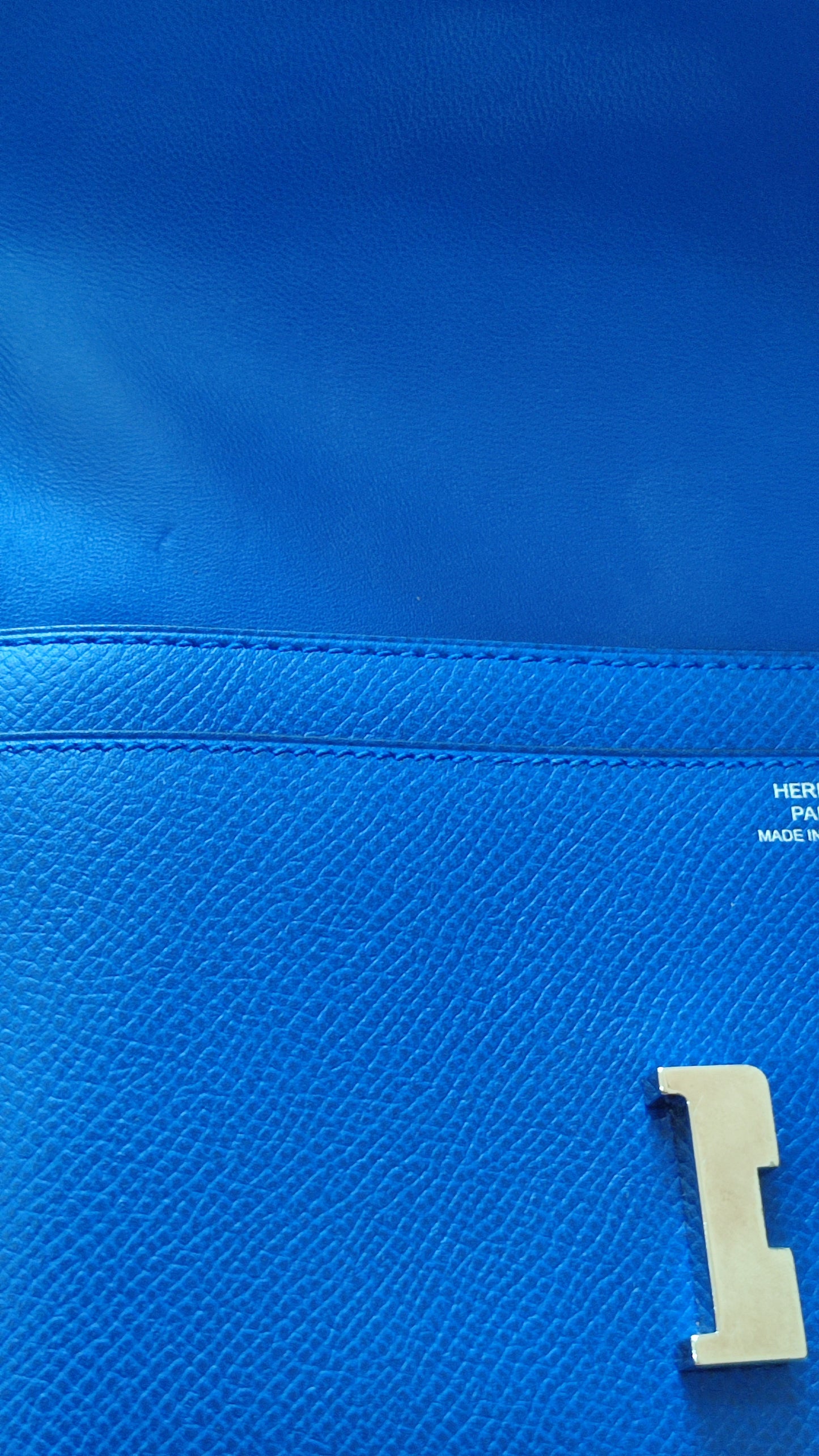 Hermes Constance Long Wallet Epsom Bleu Royal Stamp R 2014