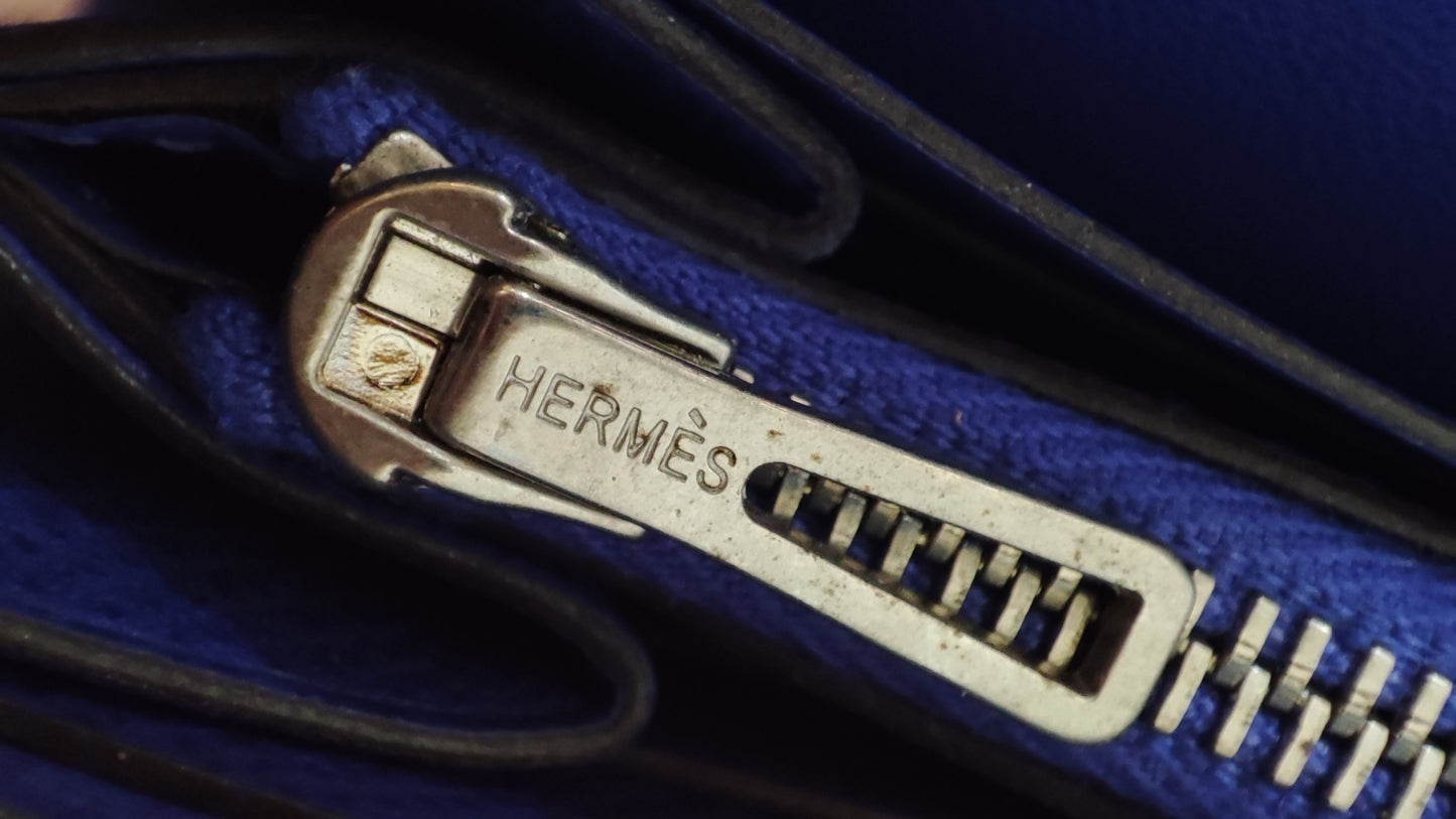Hermes Constance Long Wallet Epsom Bleu Royal Stamp R 2014