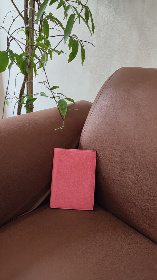 Hermes Passport Holder Pink Chevre Mysore Stamp X 2016