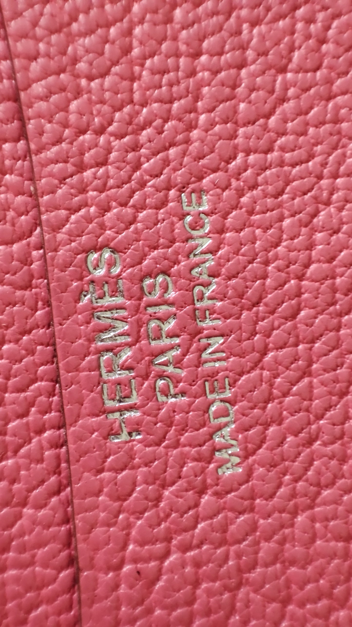 Hermes Passport Holder Pink Chevre Mysore Stamp X 2016