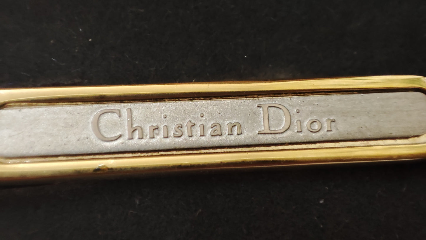 Dior Gold Tone Tie Pin and Cufflinks